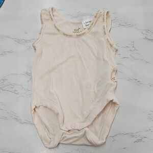 Boody Baby Bamboo Tank Body Suit- Cream- One Piece- Newborn